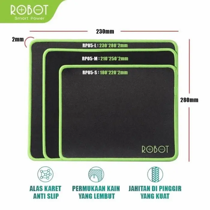 MOUSEPAD GAMING ROBOT RP05 ANTI-SLIP