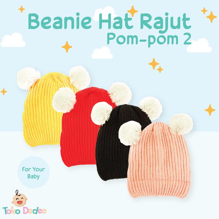 Gambar Tokodedee-Topi Kupluk Rajut Bayi Pompom/ Topi Kupluk Rajut Bayi Unisex dari tokodedee Kota Bekasi Tokopedia