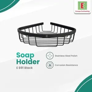 Rak Tempat Sabun Dinding Stainless Europe Enchanting E891 hitam