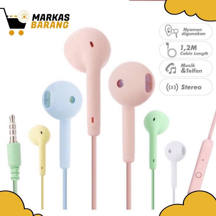 Gambar Headset Macaron /Earphone Macaroon Mate Color Hifi Extra BASS dari markasbarang.sda Kab. Sidoarjo Tokopedia