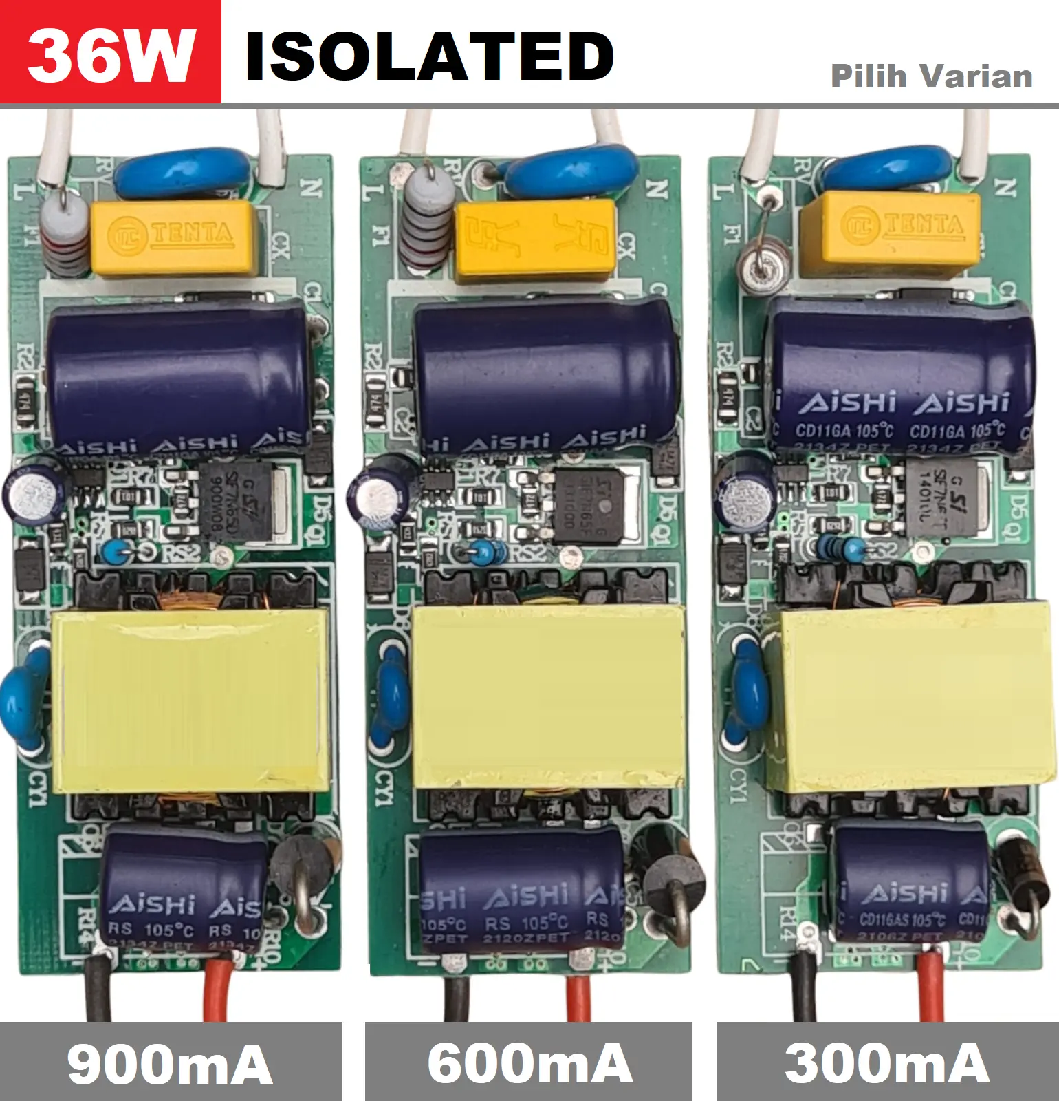 LED driver HPL 36W ISOLATED 300mA- 600mA- 900mA Akuarium Aquascape PJU