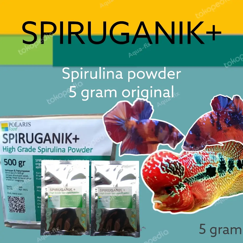 Spirulina / spiruganik/5 gram/Spirulina powder original polaris Acid Fish