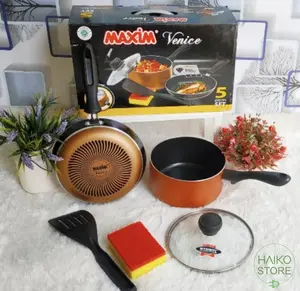Panci Maxim Venice Set 5 pcs Wajan + Panci Teflon