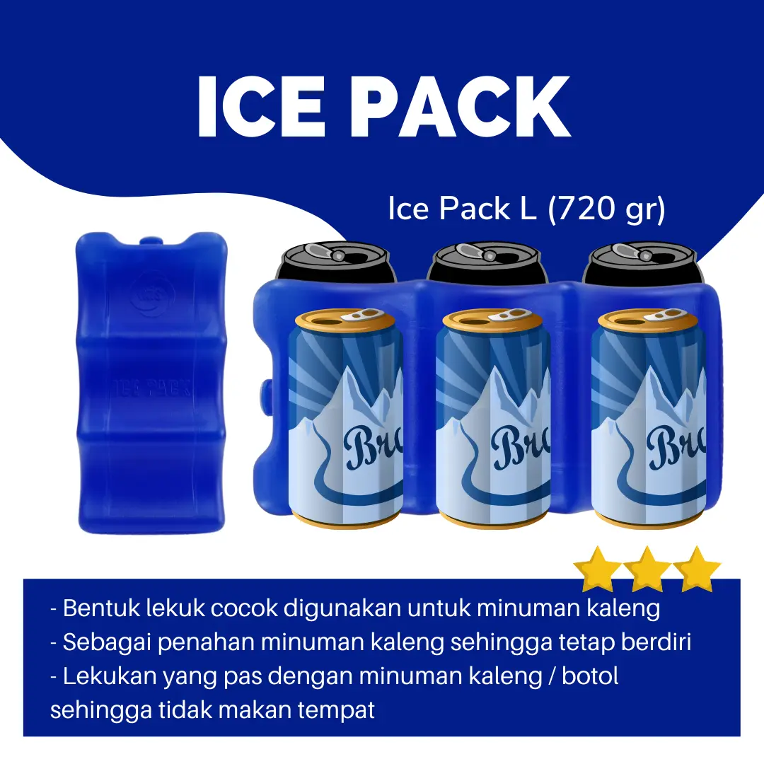 Ice Pack Minuman Kaleng Ice Gel Pack Lekuk Ice Pack 720gr