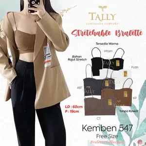 Kemben Tally 547 Fashion Stretchable Bralette ada cup Bahan Rajut