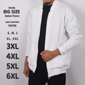 JAKET BOMBER PRIA JUMBO XXL PUTIH XXXL XXXXL XXXXXL XXXXXXL PREMIUM
