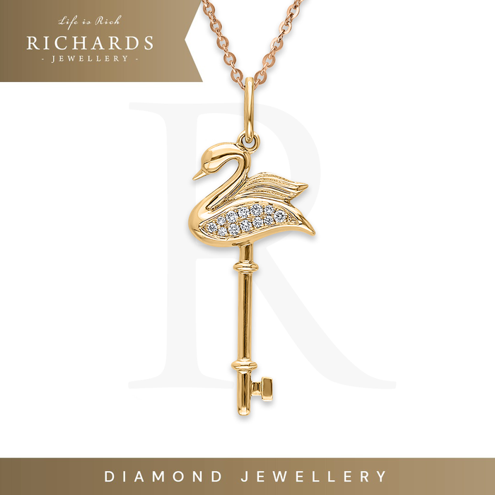 Gambar Liontin Berlian RJ – ELEGANT SWAN PENDANT - 254465 - LIONTIN ONLY dari Richards Jewellery Jakarta Barat Tokopedia
