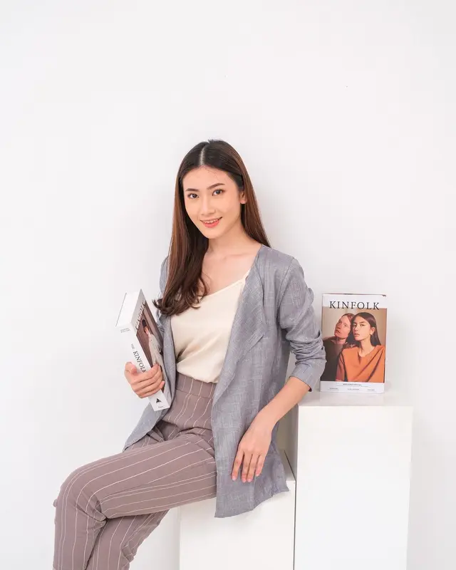 Patricia longsleeve colared cardigan / blazer basic IMMI (232 L6) 1