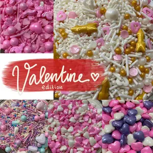 VALENTINE THEMED SPRINKLES 500 GR - SPRINKLE WARNA WARNI HIASAN KUE