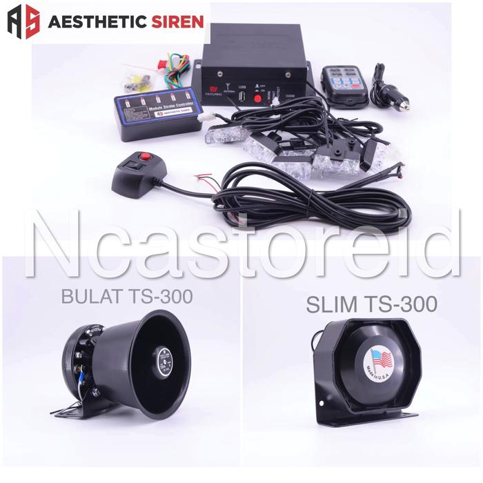 Promo PAKET TOA TS-300 BLACK,AMPLI SA660 & STROBO 8 TITIK SLIM ION BLUE ...