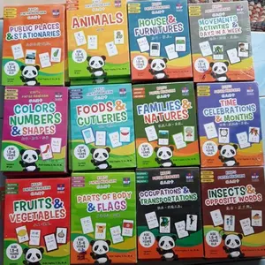 35pcs Kartu Flashcard Belajar Mandarin kartu memori 3 bahasa