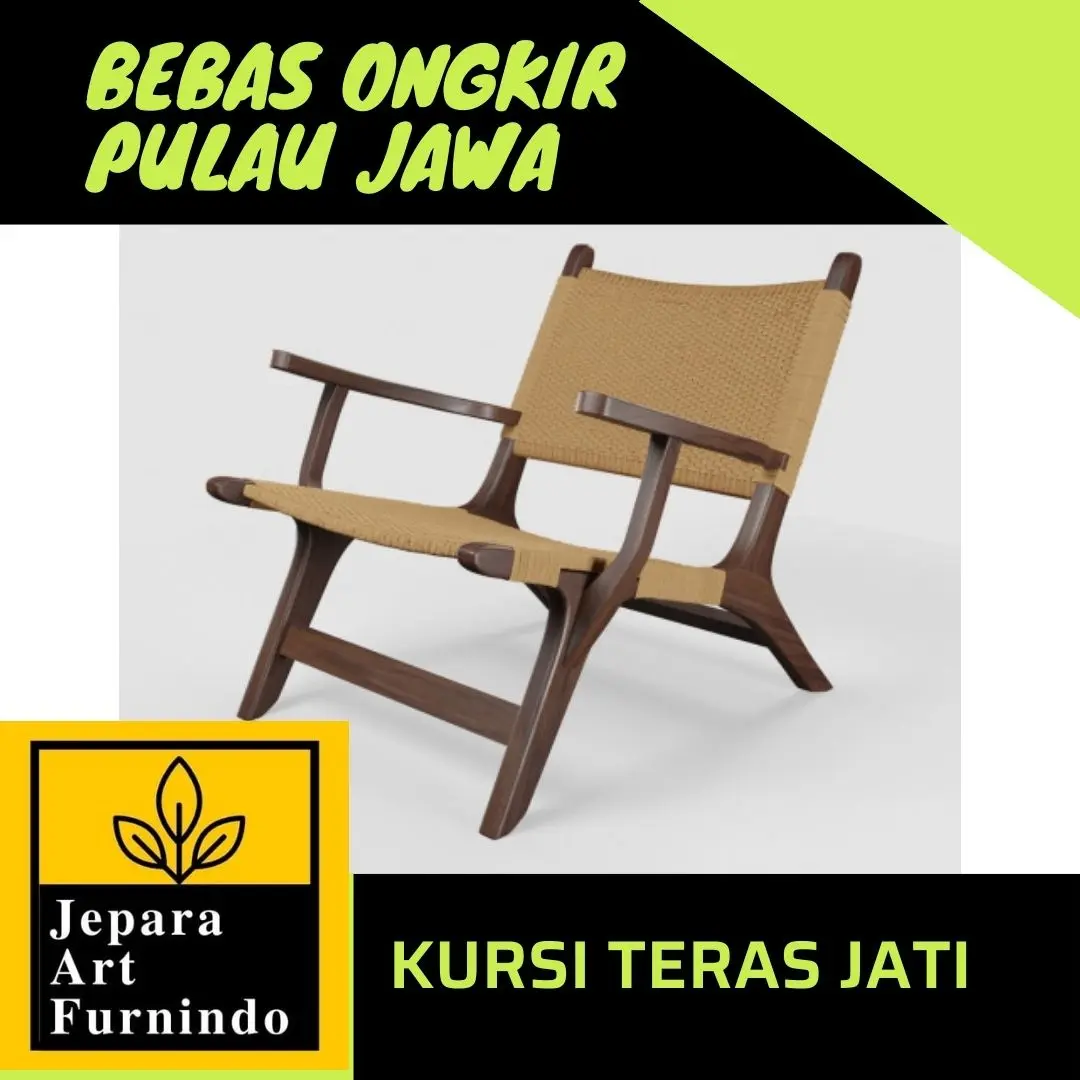 KURSI SANTAI MALAS KAYU JATI UNTUK TAMAN DAN TERAS