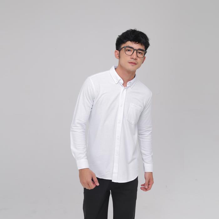 Gambar iNeat Kent Collar White Long Sleeve - Kemeja Formal Berkerah Pria - S dari iNeat Kota Administrasi Jakarta Timur Tokopedia