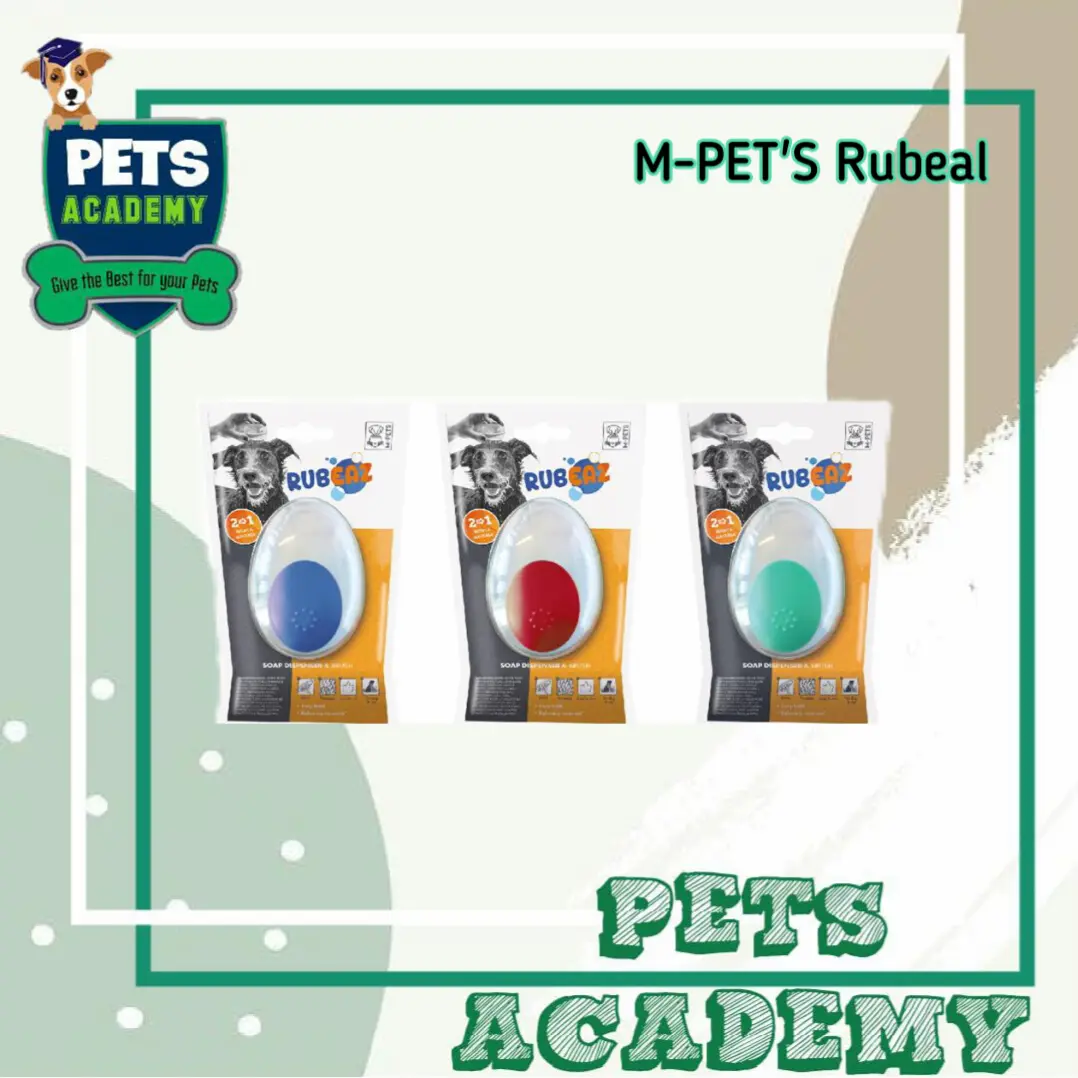 M-PETS RUBEAZ Soap Dispenser & Brush / Alat SISIR MANDI ANJING KUCING