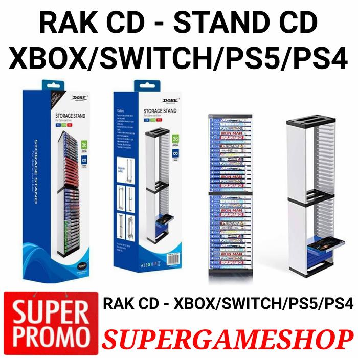 Gambar PS5 PS4 Nintendo Switch Storage Stand PS5 Rak Disc PS5 PS4 Nintendo dari Super-Gameshop.id Kota Administrasi Jakarta Pusat Tokopedia