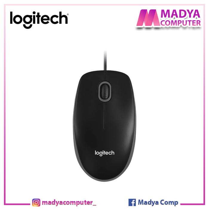Gambar Mouse Logitech B100 - Mouse Kabel USB dari Madya Computer Kab. Banyumas Tokopedia