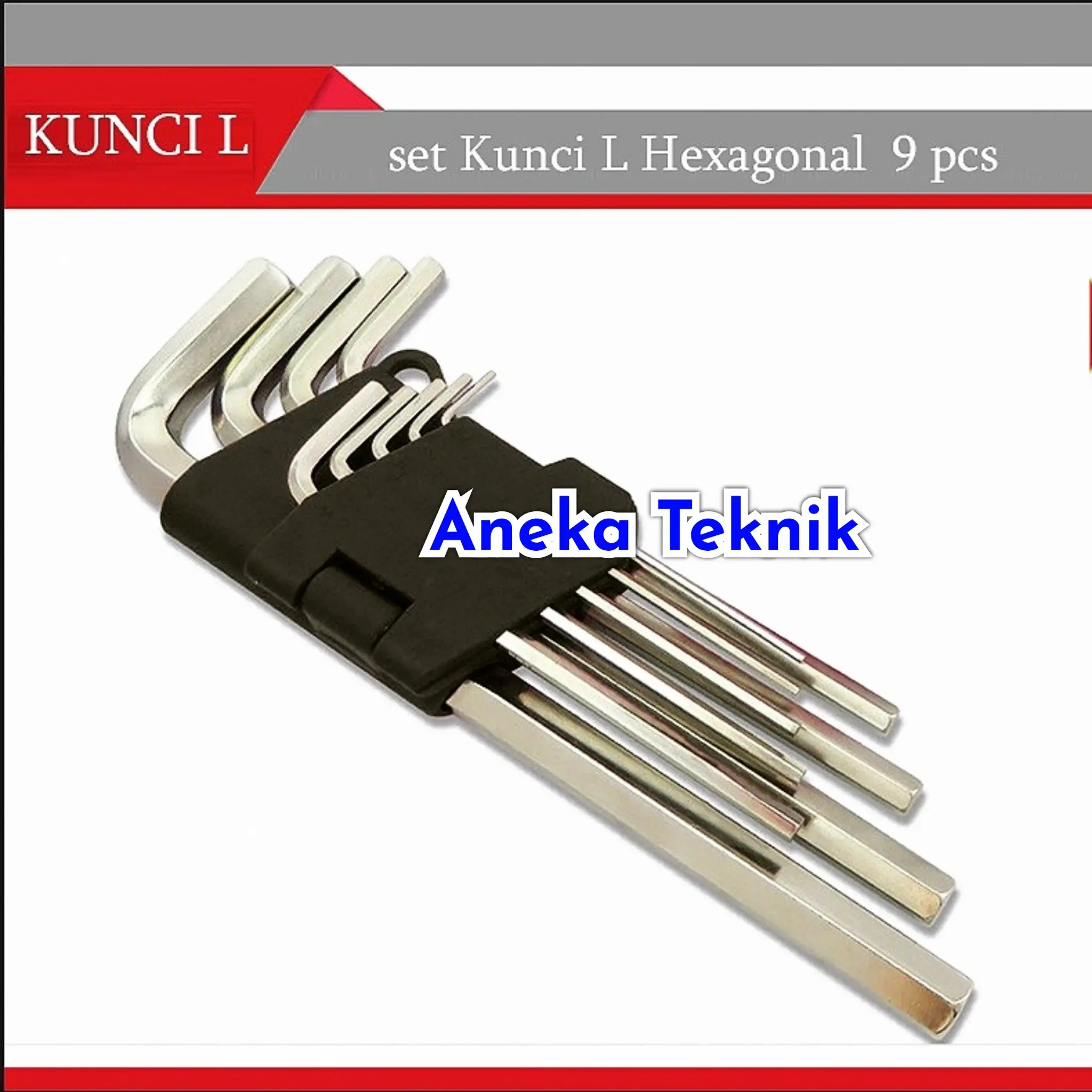 Kunci L SET / HEX Key Wrench Ballpoint 1 SET = 9 pcs Serbaguna