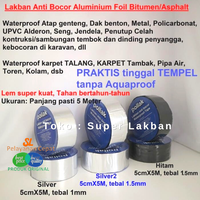 Gambar Lakban Anti Bocor Aluminium Foil Tape penambal atap bocor serba guna dari Super Lakban Kab. Tangerang 2 Tokopedia