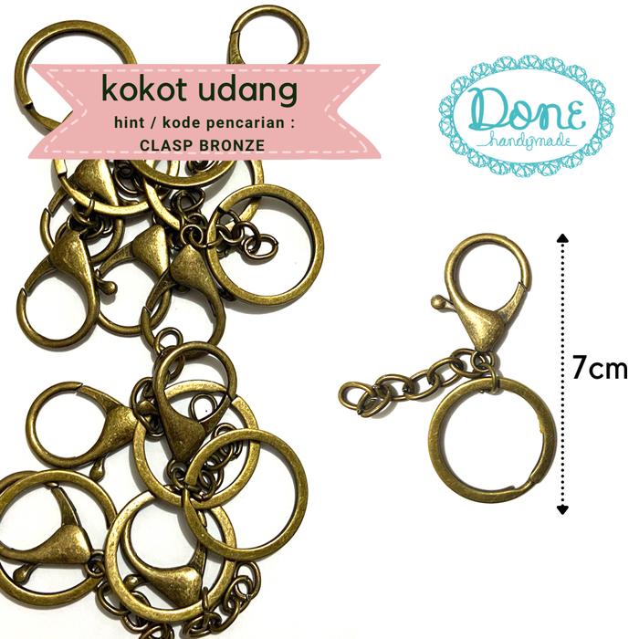 Gambar clasp bronze large kaitan lobster besar keychain besar key chain dari Done Handymade Kota Administrasi Jakarta Barat Tokopedia