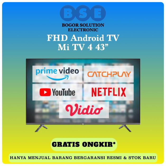 Gambar Led tv smart tv 43 inch // Xiomi Mi TV 43 Inch Smart tv 43 xiomi dari Bogor Solution Electronic Kota Bogor Tokopedia