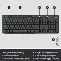 Gambar Keyboard Logitech MK295 Silent Wireless Combo - Original Garansi Resmi dari Doran Wearable Mall Kota Administrasi Jakarta Pusat 5 Tokopedia