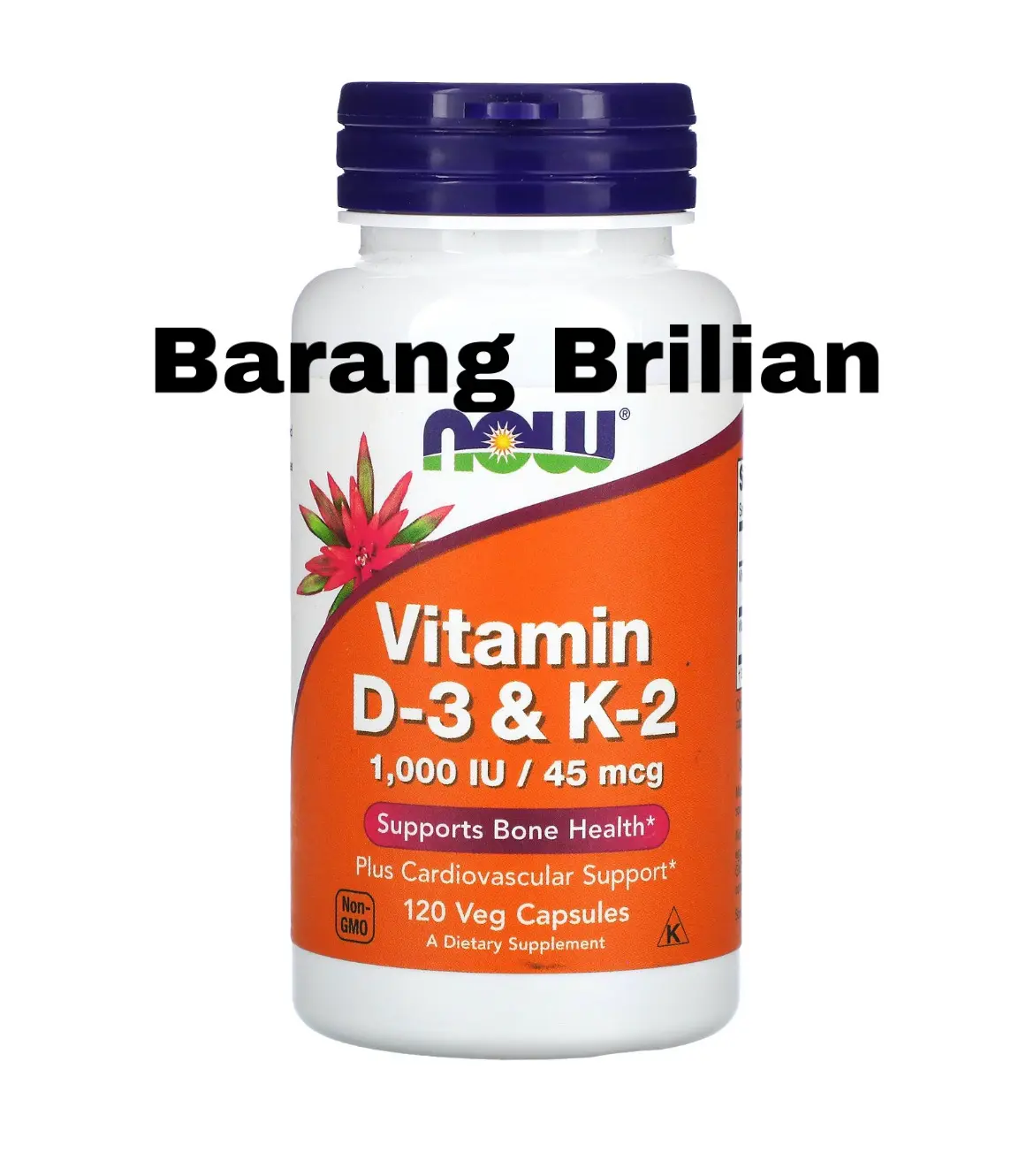 Now Foods Vitamin D3K2 D3 K2 D-3 1000 IU K-2 45 mcg 120 veg capsules