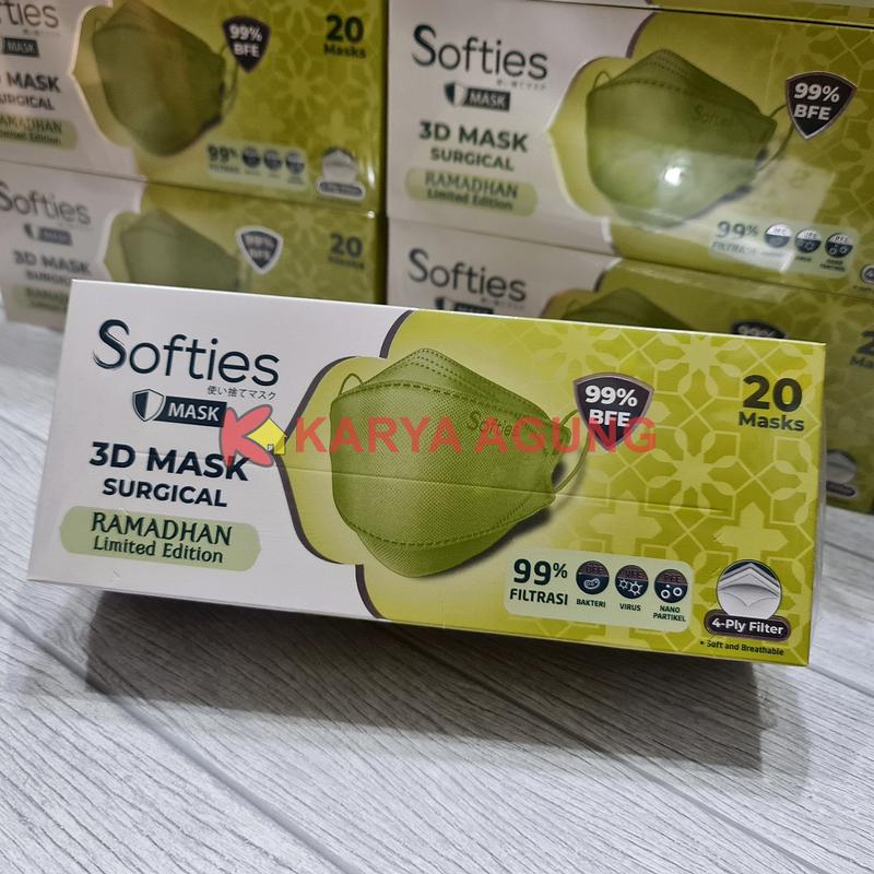 Masker SOFTIES 3D Surgical Mask (Model KF94) 20pcs - RAMADHAN EDITION 0