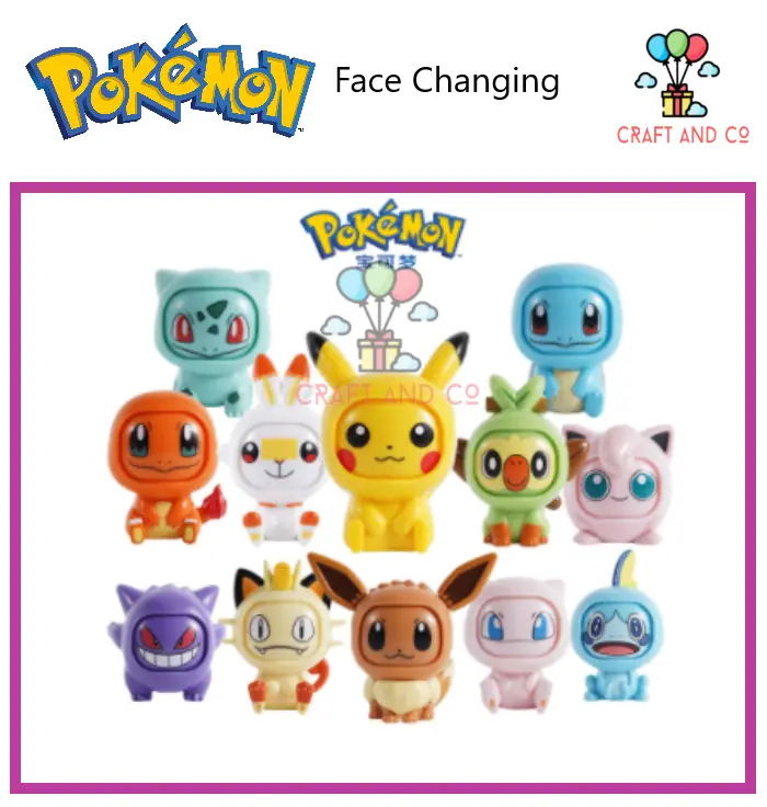 Pokemon changing face figure cute Pikachu / Eevee / Jigglypuff 0
