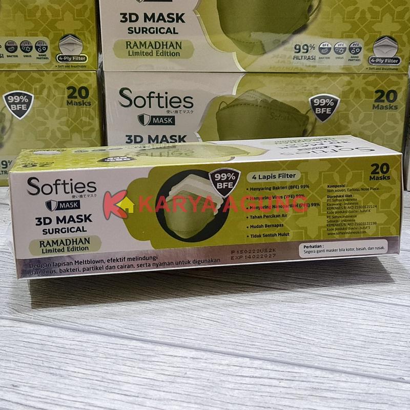 Masker SOFTIES 3D Surgical Mask (Model KF94) 20pcs - RAMADHAN EDITION 4
