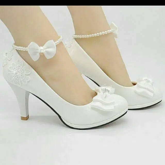 heels pesta putih / hills nikah / sepatu psp 1