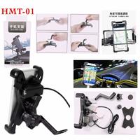 Gambar Holder Hp Spion Motor Premium X Grip + Usb Charger 2A Universal dari ALFA ACC Kota Administrasi Jakarta Barat 1 Tokopedia