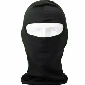 Masker Balaklava Ninja Full Face Hitam Polos untuk Pengendara Motor Bahan Adem Lembut Menyerap Keringat Tidak Mudah Robek