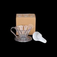 Gambar Cafec PFD-4 Flower Dripper Crylic V60 2-4 cups + Kertas saring dari Maharaja Coffee Kota Administrasi Jakarta Pusat 2 Tokopedia
