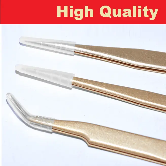 Pinset Presisi Tweezer Bengkok Lurus Lengkung IC PCB Sticker Bulu Mata
