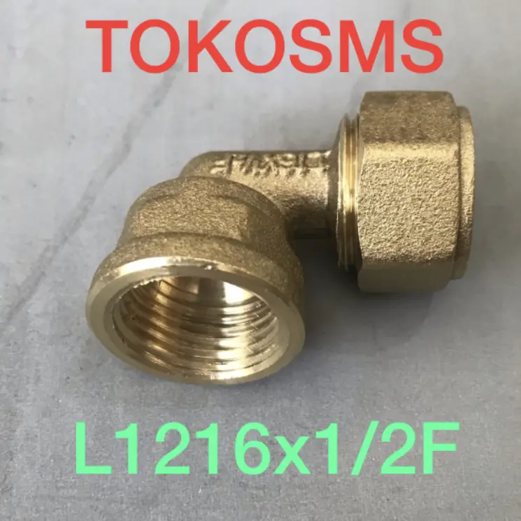 knee drat dalam 16mm x 1/2 inci , kdd ukuran 1/2 pipa air panas 1216