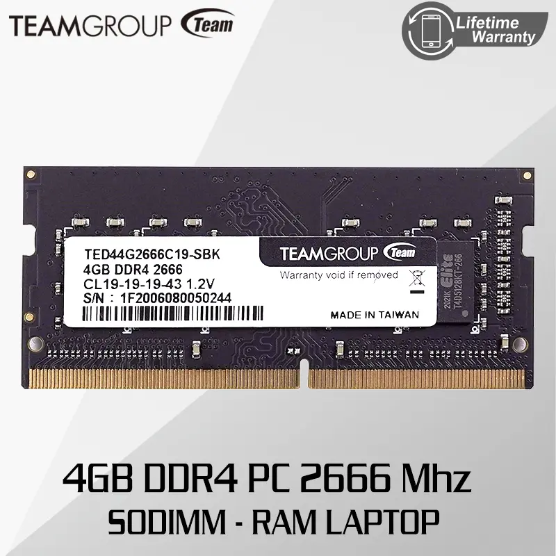 Team Elite 4GB DDR4 PC 2666 SODIMM- Memori RAM Laptop