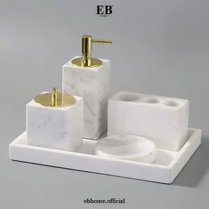 Perlengkapan Kamar Mandi Set / Luxury Marble Bathroom EB HOME 85/2