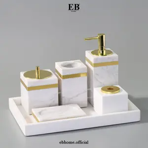 Perlengkapan Kamar Mandi Set / Luxury Marble Bathroom EB HOME 85/6