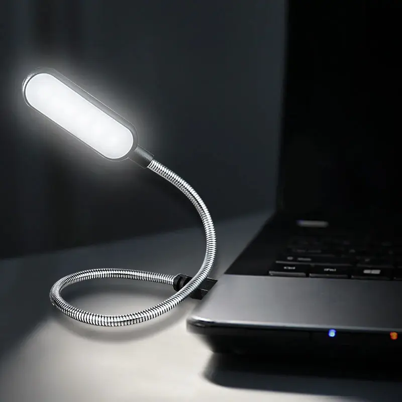 Lampu Belajar LED USB Metal Flexible Untuk Komputer, Laptop, Powerbank