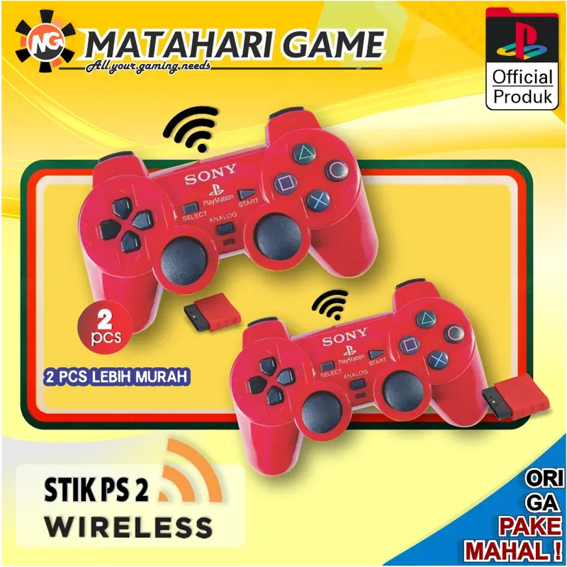 【2Pcs Sale】Stick PS2 Wireless Sony Stik Playstation2 Wireless Tanpa Kabel OP Putih 3