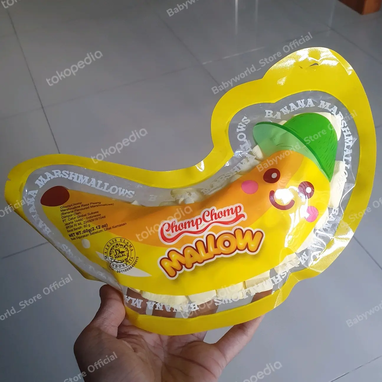 Chomp Chomp MALLOW BANANA permen marshmallow candy PISANG 60gr