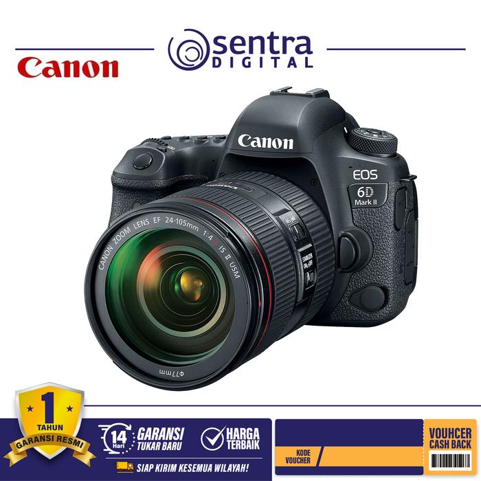 Gambar Canon EOS 6D (WG) Mark II with EF 24-105mm F/4L IS II USM dari Sentra Digital Kota Surabaya Tokopedia