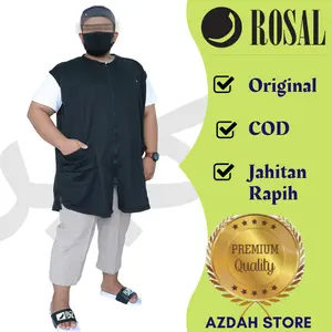 Baju Muslim Pria Rompi Sholat Solat Jumbo Big Size 4xl 5xl 6xl ROSAL