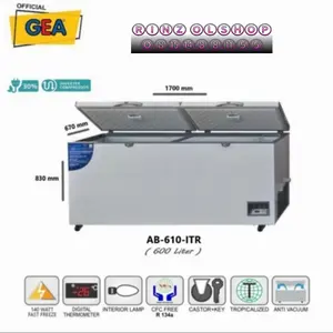LEMARI PEMBEKU GEA AB-610ITR CHEST FREEZER INVERTER AB610ITR