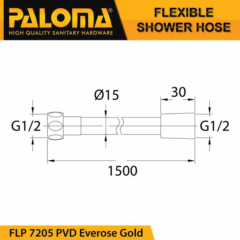 PALOMA FLP 7205 FLEXSIBLE HOSESELANG HANDSHOWER HAND SHOWER FLEXSIBLE 2