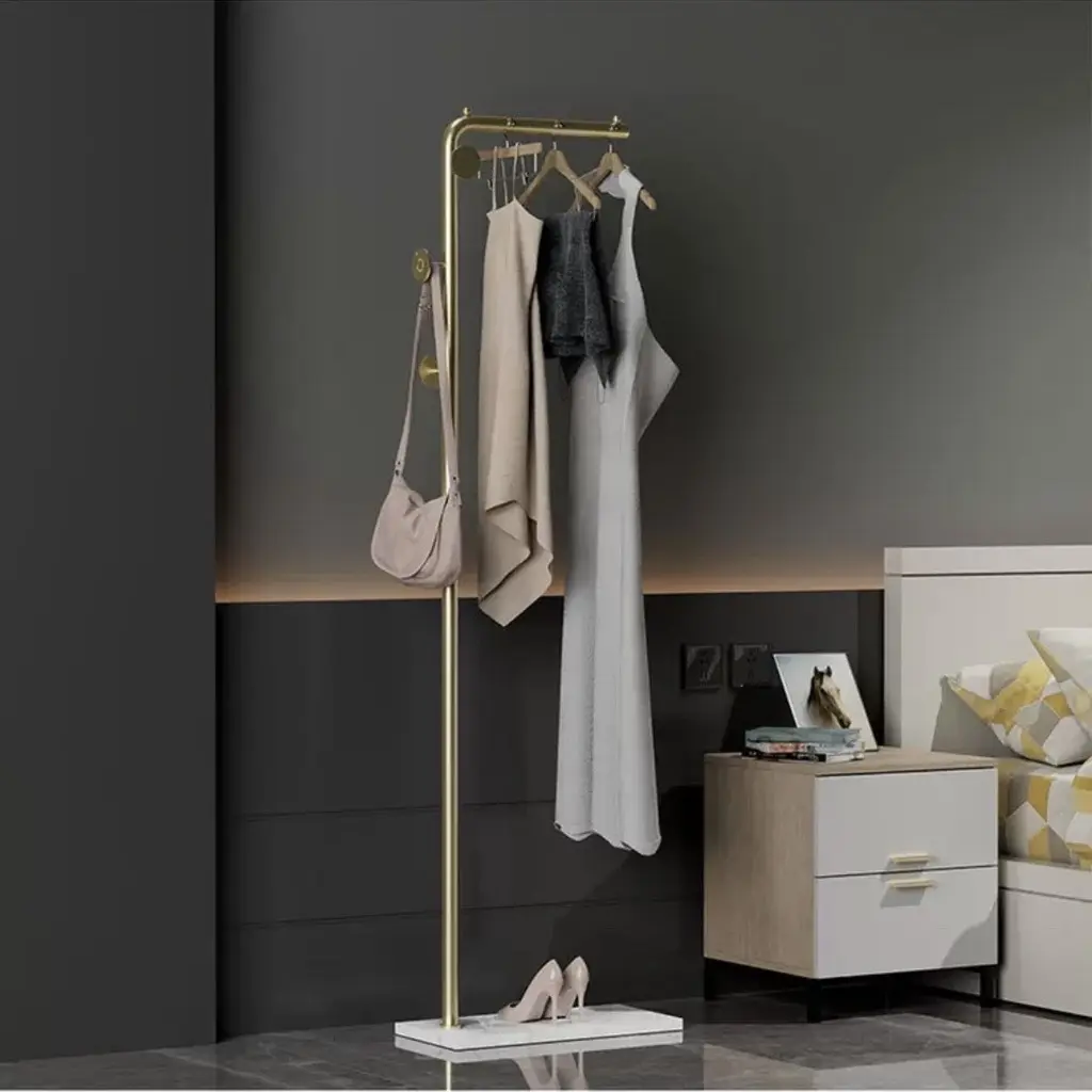 Luxury Gold Hanging Rack/ Rak Gantung Baju Mewah Gold/ Side Cloth Rack
