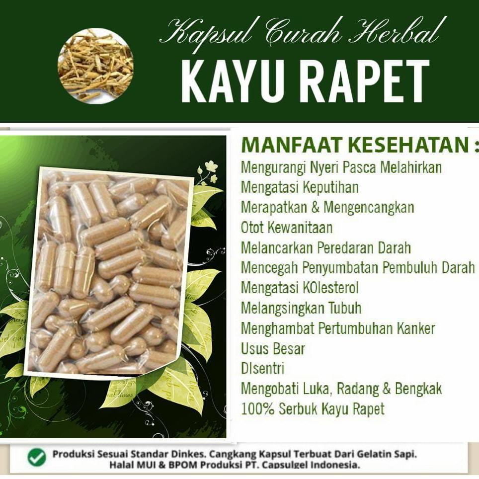 kapsul Curah Herbal Kayu Rapet 100 kapsul herbal Kewanitaan Usus
