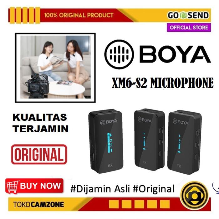 Gambar Boya BY-XM6-S2 2.4GHz Ultra-compact Wireless Microphone System dari Camzone Official Kota Administrasi Jakarta Selatan Tokopedia