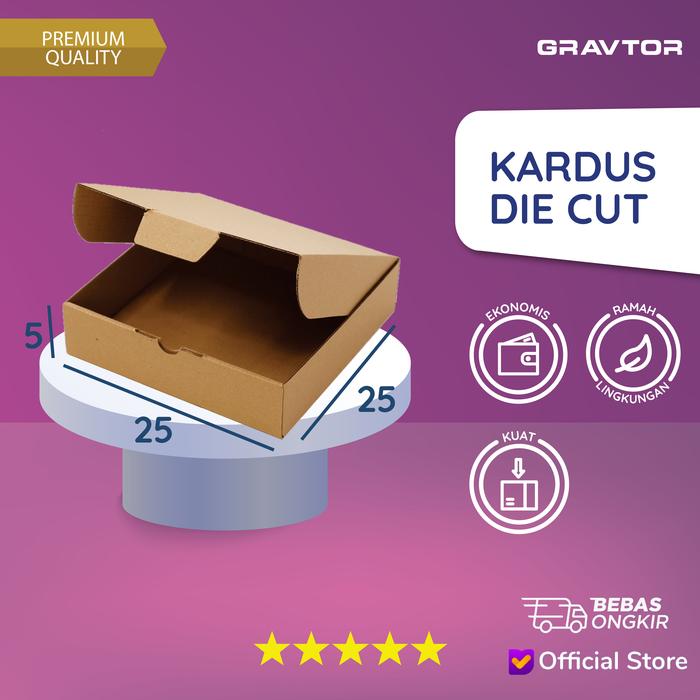 Gambar Kardus 25x25x5 - Dus Kemasan Box Pizza Die Cut Besar Polos Murah dari Gravtor Printing Kab. Tangerang Tokopedia