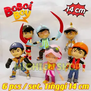 action figure boboiboy mainan boboboy set isi 5 figur